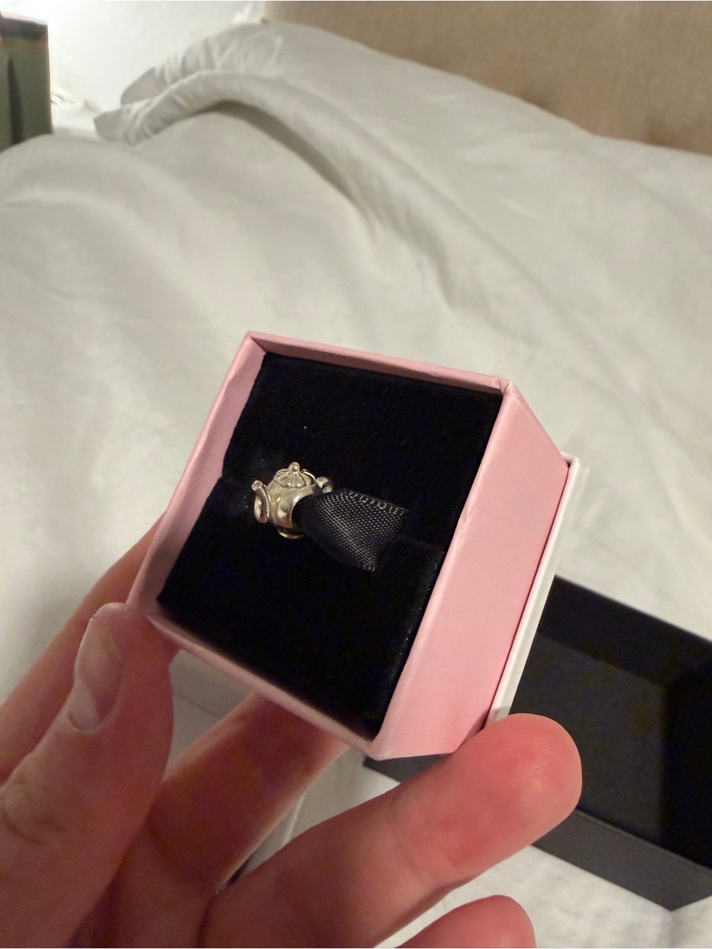 Pandora Silver Teapot Charm with pandora box